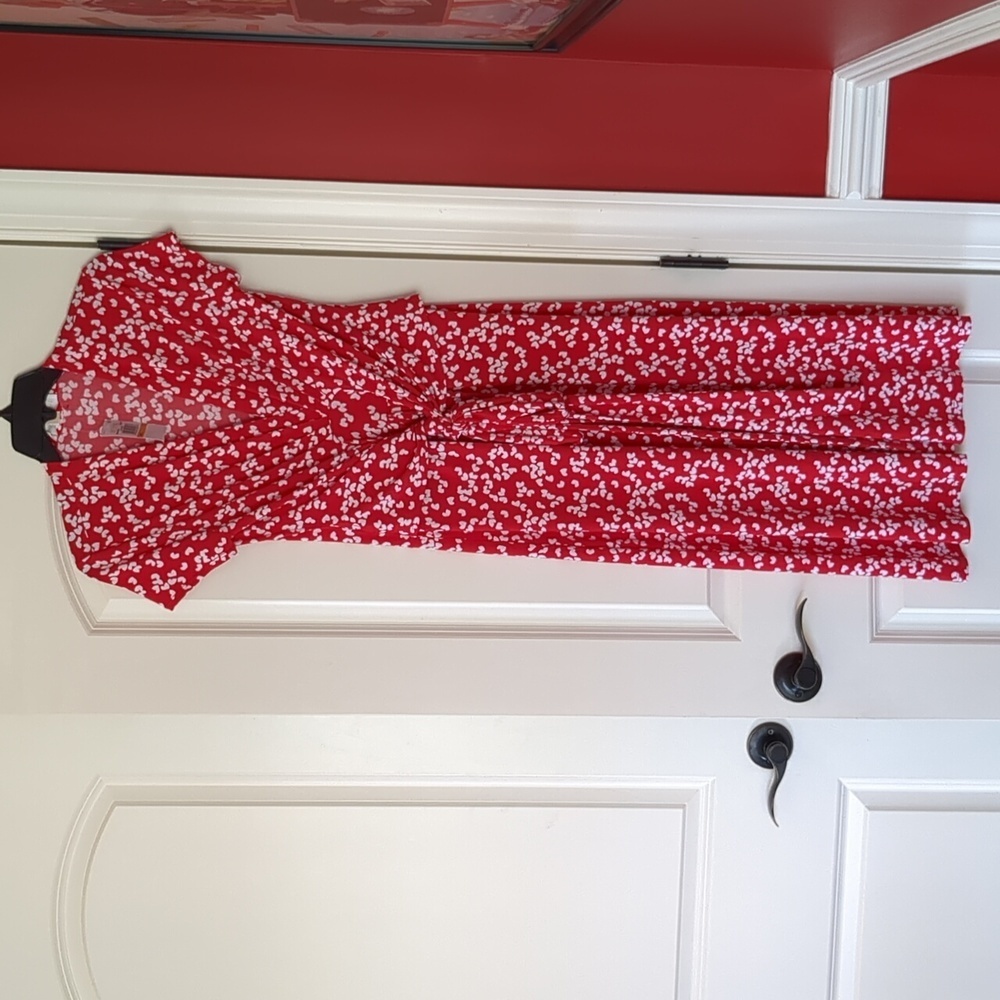 Michael kors red and white dress